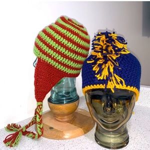 MOHAWK knitted crocheted winter hat beanie